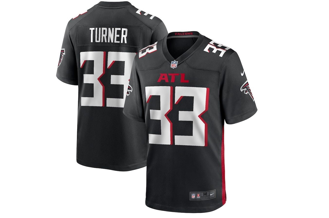 Men Atlanta Falcons #33 Michael Turner Nike Black Game Retired Player NFL Jersey->atlanta falcons->NFL Jersey